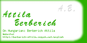 attila berberich business card